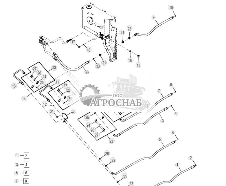Трубопроводы гидравлического питающего насоса - ST880147 40.jpg